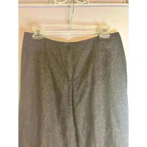 United Colors of Benetton Womens 44 Marled Grey Wide-Leg‎ Trouser Dress Pants